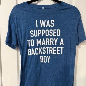 Blue Graphic Backstreet Boys T-Shirt